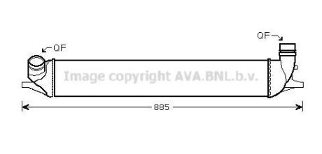 Інтеркулер RENAULT LAGUNA, LAGUNA III F4R800-M9R858 10.07-12.15 AVA COOLING RTA4426