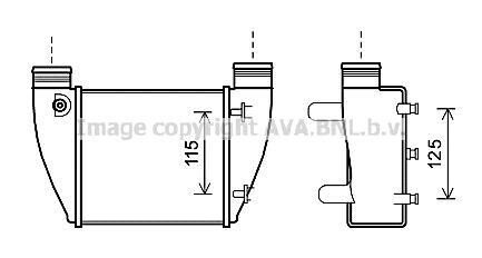 Інтеркулер AUDI A4 B7, SEAT EXEO, EXEO ST BGB-CJCC 11.04-05.13 AVA COOLING AI4364