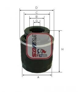 Масляний фільтр AUDI A1, A3, SEAT ALHAMBRA, ALTEA, ALTEA XL, IBIZA IV, IBIZA IV SC, IBIZA IV ST, LEON, TOLEDO IV, SKODA FABIA II, OCTAVIA II, RAPID, ROOMSTER 1.2-1.6LPG 04.07-12.22 SOFIMA S3573R