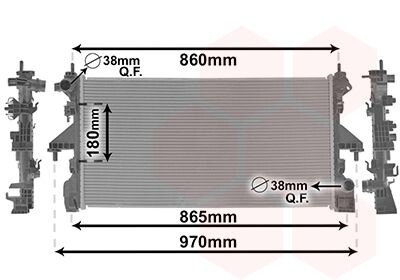 Радіатор охолодження CITROEN JUMPER/ FIAT DUCATO/ PEUGEOT BOXER 14+ VAN WEZEL 09012704