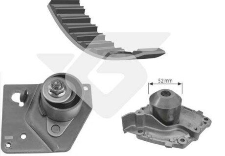 Насос води + комплект зубчатого ремня HUTCHINSON KH235WP62