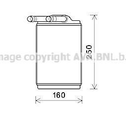 Радіатор пічки MERCEDES M (W163) M111.977-OM628.963 02.98-06.05 AVA COOLING MSA6680