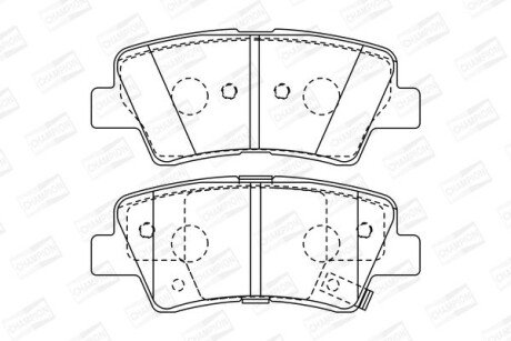Гальмівні колодки зад. Hyundai i30/i40 11-/Kia Cee\'d 12- (akebono) CHAMPION 572629CH