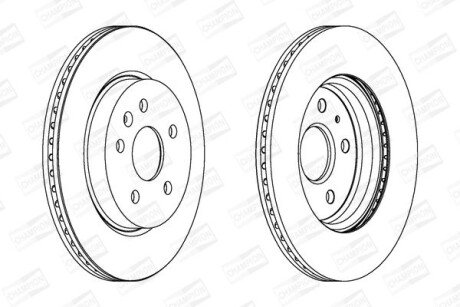 Гальмівний диск зад. Opel Insignia 08- (315x23) (вент.) компл. 2шт CHAMPION 562463CH