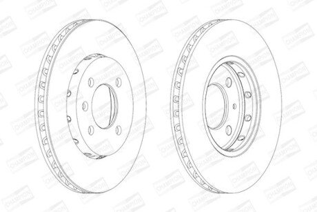 Гальмівний диск перед. Seat Mii/Skoda Citigo 11-19 компл. 2шт CHAMPION 562727CH