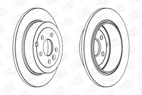 Гальмівний диск зад. Land Rover Freelander 2 06-15 компл. 2шт CHAMPION 562765CH