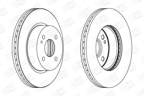 Гальмівний диск перед. MAZDA 2/MX-5 IV (ND__) 07- компл. 2шт CHAMPION 562564CH
