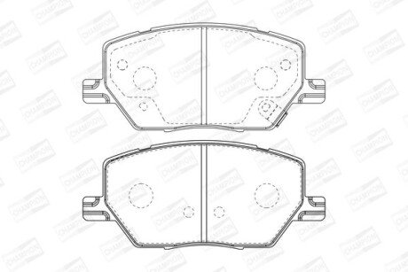 Гальмівні колодки пер. Fiat 500X / Jeep Renegade1.4-2.0 14- CHAMPION 573610CH