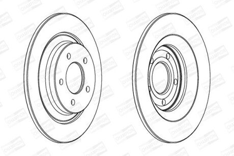 Гальмівний диск задн. MAZDA 5 (CR) 05-10 компл. 2шт CHAMPION 563038CH