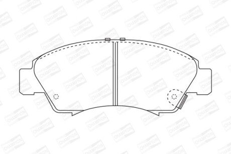 Гальмівні колодки пер. Honda Civic 87-01 (AKEBONO) CHAMPION 572324CH