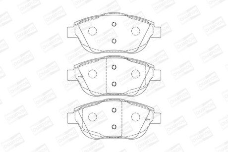 Гальмівні колодки пер. Citroen C3/DS3 09- (Bosch) CHAMPION 573264CH