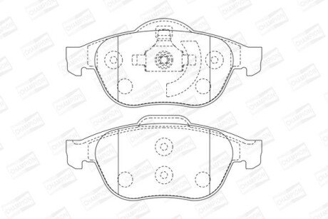 Гальмівні колодки пер. Renault Laguna 01- (ATE) CHAMPION 573025CH