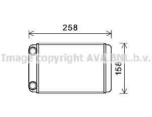 Радіатор пічки OPEL ASTRA J, ASTRA J GTC, ASTRA K, ASTRA K/KOMBI, CASCADA, ZAFIRA B, ZAFIRA C A13DTE-Z20DTJ 09.09- AVA COOLING OLA6677