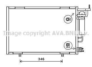 Конденсатор кондиціонера (з осушувачем) FORD B-MAX, FIESTA, FIESTA VI 1.25-1.6 06.08- AVA COOLING FD5583D
