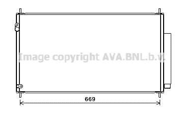 Конденсатор кондиціонера (з осушувачем) HONDA CIVIC IX 1.4-2.2D 09.11-12.16 AVA COOLING HD5290D