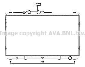 Радіатор двигуна (товщина: 16мм) HYUNDAI H-1 CARGO, H-1 TRAVEL D4CB 02.08- AVA COOLING HY2392
