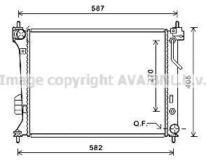 Радіатор двигуна (товщина: 16мм) HYUNDAI I20 I G4AG-G4LA 09.08-12.15 AVA COOLING HY2428