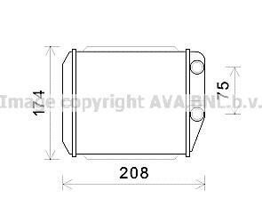Радіатор пічки FIAT DUCATO 250A1.000-F1CFA401C 07.06- AVA COOLING FT6416