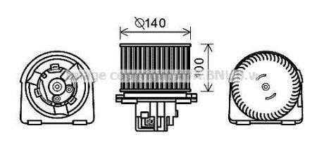 Вентилятор салону OPEL VECTRA B 1.6-2.6 09.95-07.03 AVA COOLING OL8617