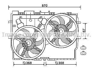 Вентилятор, охлаждение двигателя AVA COOLING FT7583