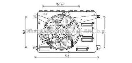 Вентилятор, охлаждение двигателя AVA COOLING FD7554