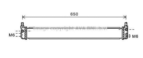 Радіатор, охолодження двигуна AVA COOLING TO2602
