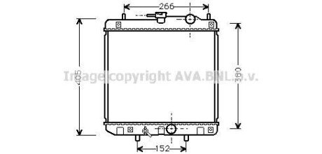 Радіатор, охолодження двигуна AVA COOLING DU2035