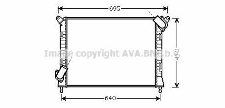 Радіатор, охолодження двигуна AVA COOLING BWA2307