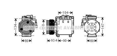 Компресор кондиціонера AVA COOLING MTAK212