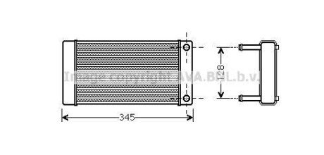 Радіатор пічки AVA COOLING CN6265