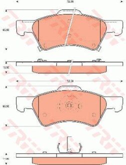 Гальмівні колодки, дискове гальмо (набір) TRW GDB7610