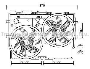 Фото вентилятор, охлаждение двигателя AVA COOLING FT7584 Вентилятор, охлаждение двигателя AVA COOLING FT7584