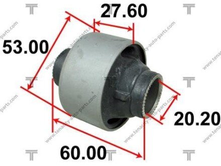 Сайлентблок рычага toyota (95-00) corolla TENACITY AAMTO1020