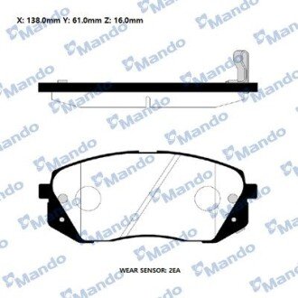 Колодки MANDO RMPK34NS