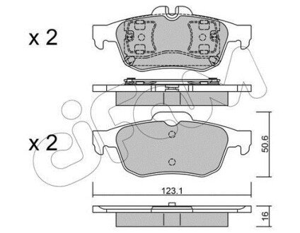 Гальмівні колодки (набір) CIFAM 8229740
