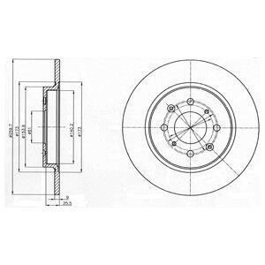 Гальмівний диск Delphi BG4385C