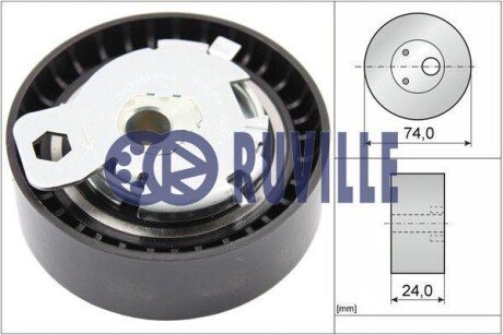 Ролик ГРМ натяжной FORD CONNECT 02-13, FOCUS C-MAX 03-10, S-MAX 06-15 495652 RUVILLE 55239