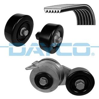 Комплект поликлинових ременів (з роликами) HYUNDAI GRAND SANTA FÉ, IX35, SANTA FE IV, SANTA FE IV/SUV, SANTA FÉ III, SANTA FÉ III/SUV, STARIA, TUCSON KIA SORENTO II 2.0D/2.0DH/2.2D 08.09- DAYCO KPV725