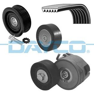 Комплект поликлинових ременів (з роликами) ALFA ROMEO GIULIETTA, GIULIETTA/HATCHBACK, MITO FIAT 500L, BRAVO II, GRANDE PUNTO, PUNTO EVO LANCIA DELTA III, MUSA 1.6D/1.9D/2.0D 09.07- DAYCO KPV681