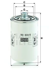 Масляний фільтр (фільтр, що вгвинчується) MANN-FILTER WD9406