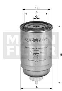 Паливний фільтр KIOTI NX 01.13- MANN-FILTER WK8025