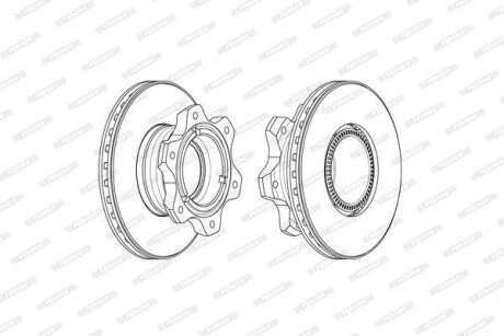 Диск гальмівний задн Лів/Прав MERCEDES SPRINTER 5-T (B905) 2.7D 04.01-05.06 FERODO FCR300A