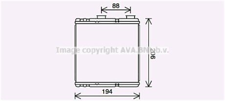 Радіатор обігрівача RENAULT LAGUNA (2008) (Ava) AVA COOLING RT6634