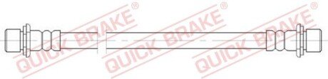 Гальмівний шланг гнучкий задн Лів/Прав (довжина 232мм, M10x1/M10x1) CITROEN C1 II PEUGEOT 108 TOYOTA AYGO, IQ 1.0-1.4D 01.09- QUICK BRAKE 25069