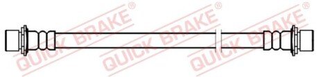 Гальмівний шланг гнучкий задн Прав (довжина 266мм, M10x1/M10x1) DAIHATSU CHARADE VIII TOYOTA YARIS 1.0-1.8 01.05- QUICK BRAKE 25059