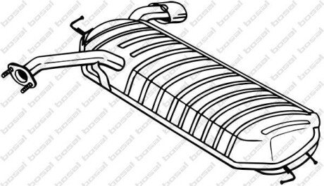 Глушник вихлопної системи задній HYUNDAI TUCSON, KIA SPORTAGE II 2.0 08.04-08.10 BOSAL 165069