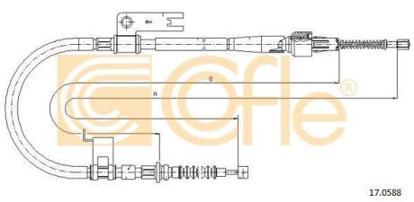 Трос ручного гальма COFLE 170588
