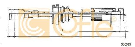 Тросик спідометра COFLE S20013