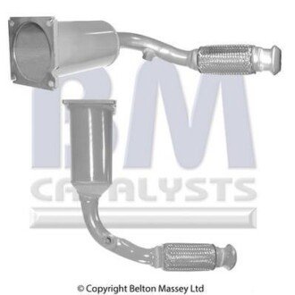 Каталізатор EURO 4 CITROEN BERLINGO MULTISPACE, BERLINGO/MINIVAN, PEUGEOT PARTNER TEPEE, PARTNER/MINIVAN 1.6 04.08- BM CATALYSTS BM91781H