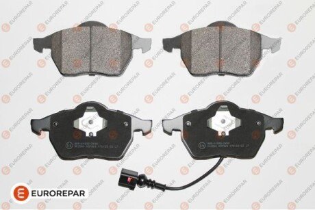 Колодки гальмівні (передні) Audi A3/TT/Seat Leon/Skoda Octavia/VW Golf 96-10/Polo 05-09 (+датчик) Eurorepar 1639377280 (фото 1)